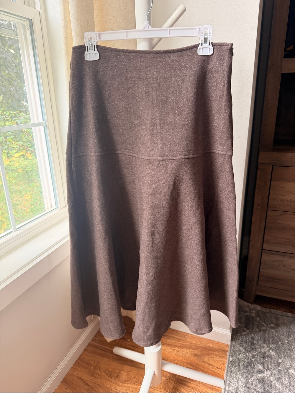 OGL Chocolate Brown A-Line Maxi Skirt